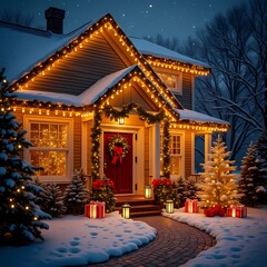 Fototapeta premium Refugio navideño encantador