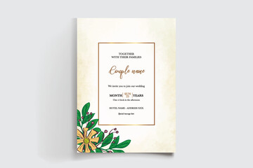 BRIDAL SHOWER FLORAL INVITATION TEMPLATE