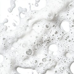 Cleanser Foam Texture Perfectly Isolated on a White Background