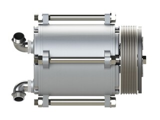 AC compressor for car spare part isolated on white background
