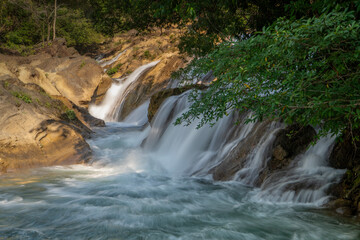 Paray Kyayto waterfall in Kayin state, Myanmar