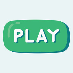 A green button with the word 