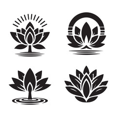 set of laurel wreaths illustration