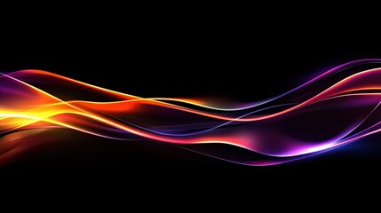 Naklejka premium line neon effect abstract background