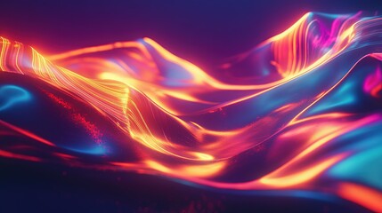 Obraz premium line neon effect abstract background