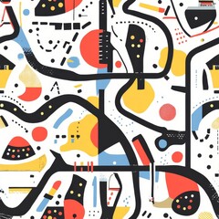 Obraz premium Abstract Colorful Geometric Pattern Design