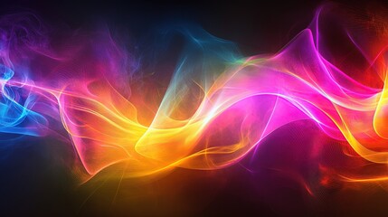 Fototapeta premium line neon effect abstract background