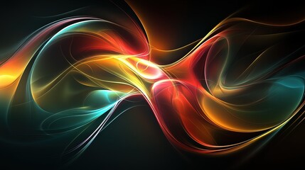 Naklejka premium line neon effect abstract background