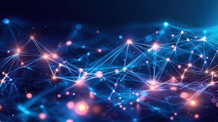 Naklejka premium line neon effect abstract background