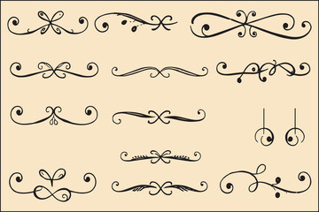 Elegant Vintage Ornamental Dividers and Flourishes Collection