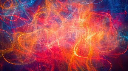 Obraz premium line neon effect abstract background