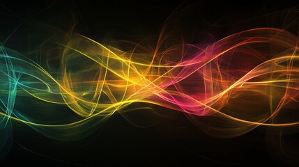 Obraz premium line neon effect abstract background