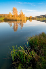autumn scenery on a lake