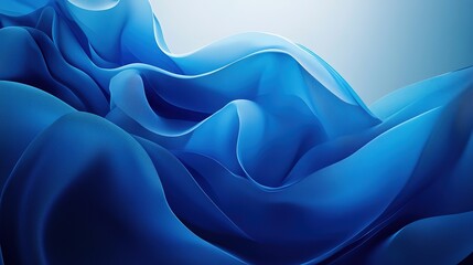 Obraz premium Azure Drapery: Abstract image of flowing, vibrant blue fabric creating elegant, dynamic curves and folds. Perfect for design projects needing a touch of sophisticated fluidity.
