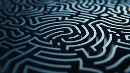 Intricate Maze Pattern Design: A Visual Exploration of Complex Geometric Forms