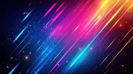 Obraz premium line neon effect abstract background