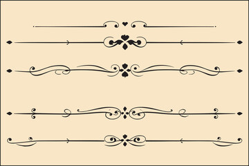 Elegant Vintage Ornamental Dividers and Flourishes Collection