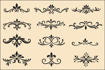Elegant Vintage Ornamental Dividers and Flourishes Collection