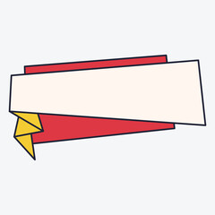 A colorful banner with a blank space for text, designed for graphic use.