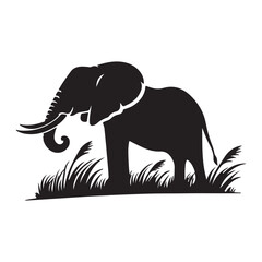 elephant silhouette vector