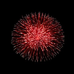 Obraz premium A fireworks celebration lighting up the night sky during a festive holiday event, isolated on black background