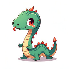 Fototapeta premium Cute Snake Chibi Character