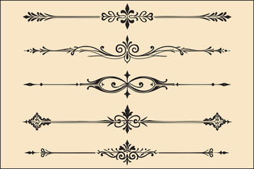 Elegant Vintage Ornamental Dividers and Flourishes Collection