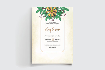 BRIDAL SHOWER FLORAL INVITATION TEMPLATE