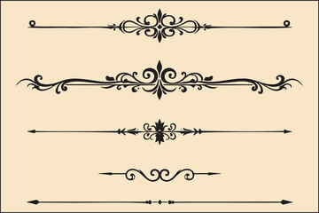 Elegant Vintage Ornamental Dividers and Flourishes Collection