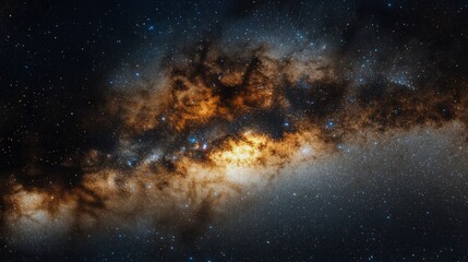 Obraz premium The Milky Way Galaxy's core: a vibrant star cluster