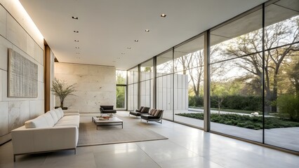 Modern living room interior with furniture and comfortable decor