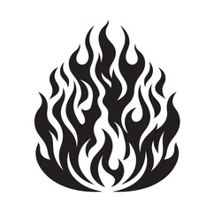 Fire flame silhouette vector illustration 
