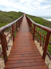Fototapeta premium wooden bridge over the river