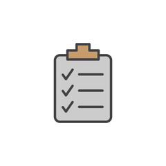 Clipboard icon in colored version