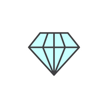 recommend clip art: Diamond icon in colored version