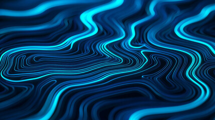 A mesmerizing abstract design featuring flowing blue lines and waves, creating a dynamic, fluid visual effect.