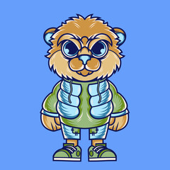 Mascot character design cartoon from otter