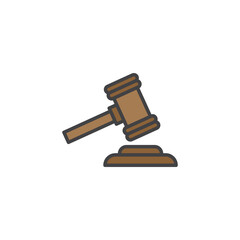 Gavel icon in colored version