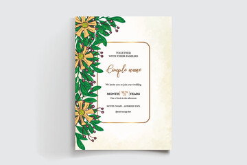 BRIDAL SHOWER FLORAL INVITATION TEMPLATE