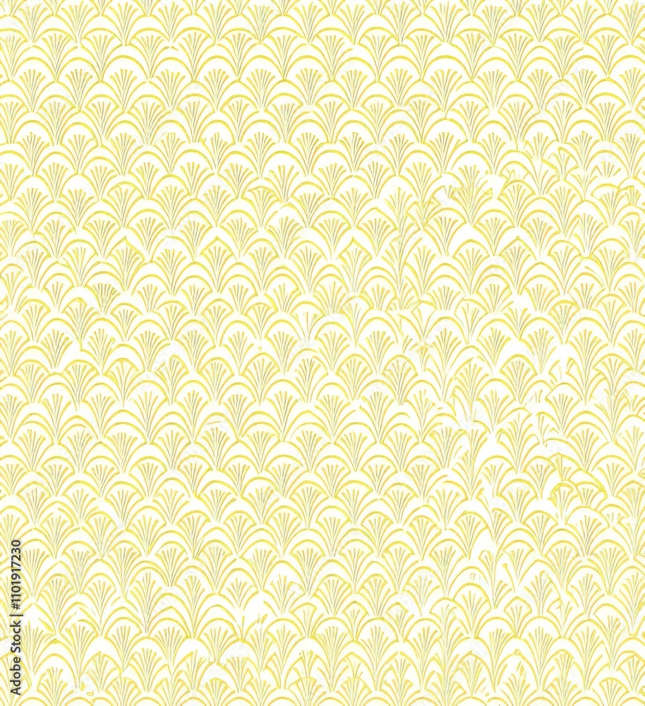 Poster modern yellow geometric design featuring seamless rounded shapes..a seamless pattern with rounded fo