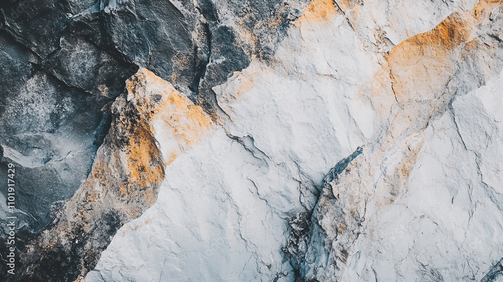 Aufkleber textured rock surface displaying contrasting colors in a natural setting