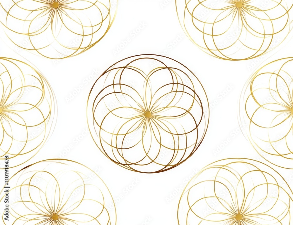 Poster modern abstract geometric pattern featuring lines and snowflakes on a seamless background. the desig