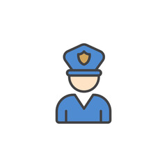 Police icon in colored version