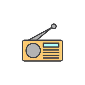 recommend clip art: Radio icon in colored version