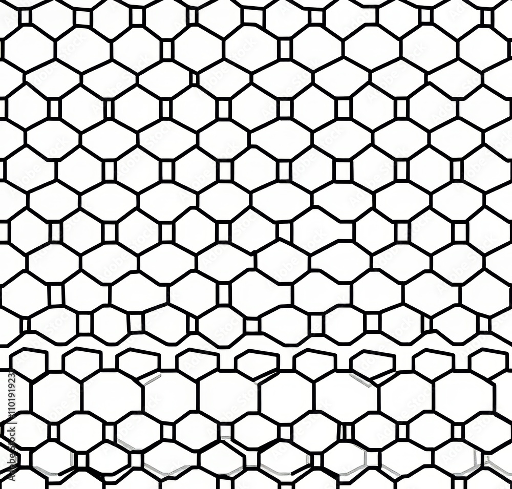 Poster a modern seamless cubic design. .a sleek, thin hexagonal grid pattern. .a contemporary seamless cubi