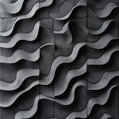 Obraz premium a black wave pattern, generative AI 