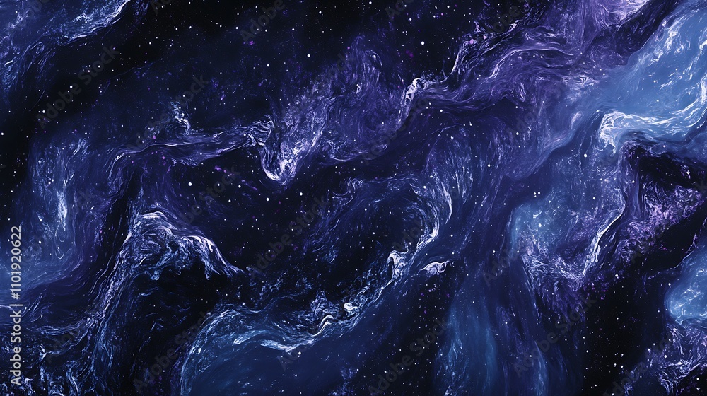 Aufkleber cosmic pattern displaying vibrant galaxies and stars in deep space with swirling colors