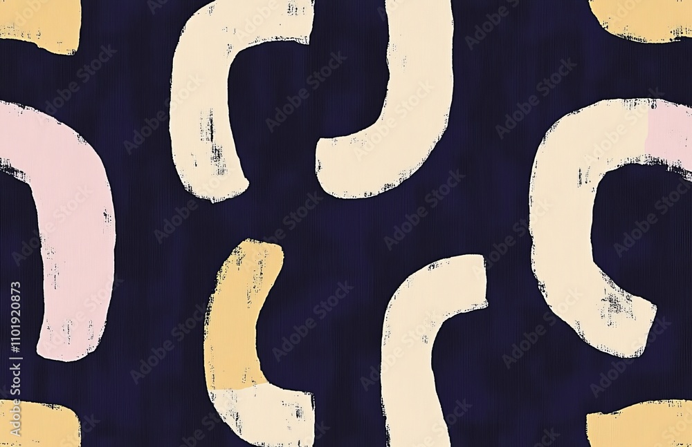 Poster a modern hipster pattern seamlessly combined with brush stroke elements. features a stylish abstract