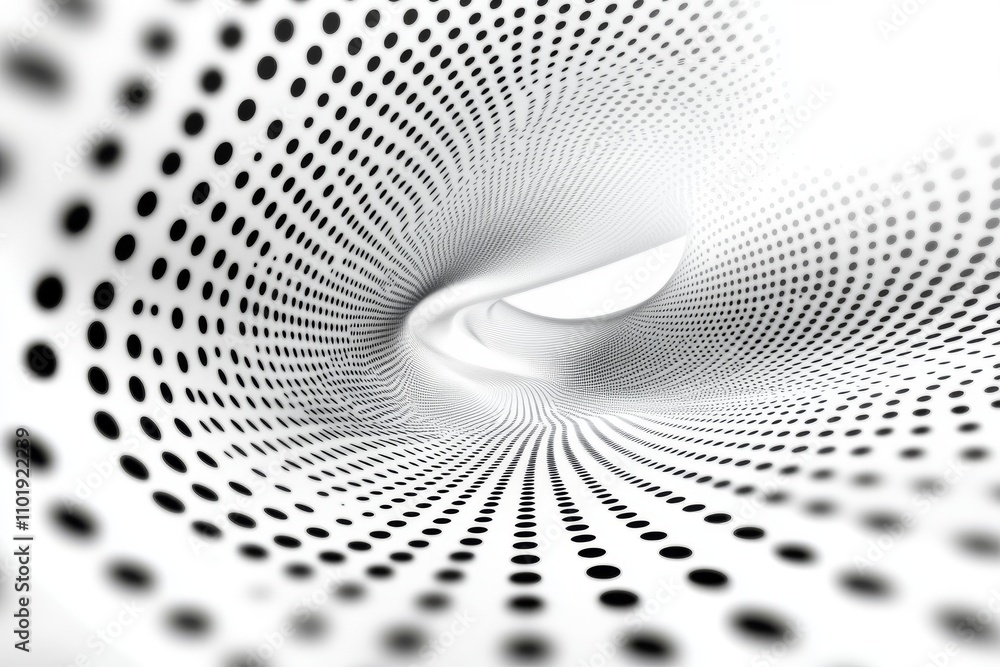 Poster a modern bright art design featuring a background of grey and white halftone with a blurred pattern 