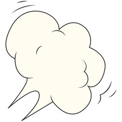 Speed cloud comic. Cartoon fast motion clouds vector set. Hand drawn comic doodles.
